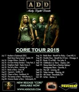 A.D.D. Tour Dates 2015 poster