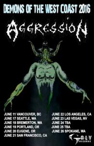 Aggression US tour 2016 poster