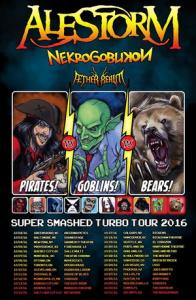 Alestorm North American Tour 2016 poster