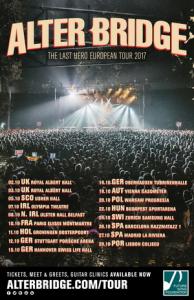 Alter Bridge Euro Tour 2017 poster
