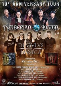 Amberian Dawn & Diabulus In Musica Euro Tour 2017 poster