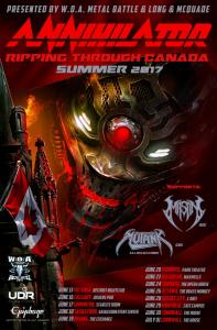 Annihilator Canadian Tour 2017 poster