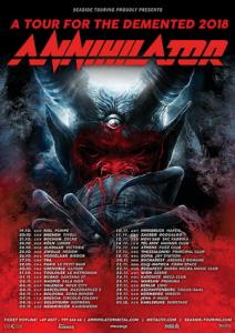 Annihilator EU Tour 2018 poster