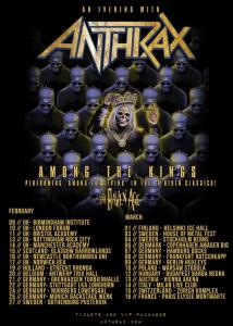 Anthrax UK & European Headline Tour 2017 poster
