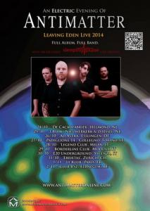 Antimatter Leaving Eden Live 2014 Autumn tour poster