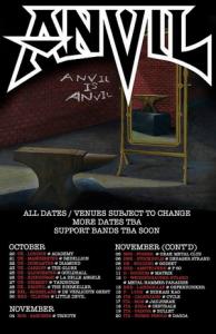 Anvil Euro Tour 2016 poster