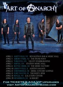 Art Of Anarchy North American Tour 2017 poster