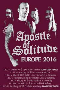 Apostle Of Solitude Euro Tour 2016 poster