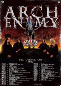 Arch Enemy Euro & Russia Tour 2017 poster