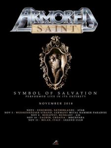 Armored Saint Euro Tour 2018 poster