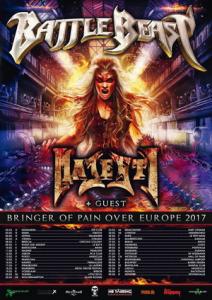 Battle Beast Euro Tour 2017 poster