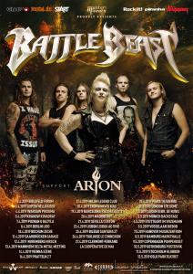 Battle Beast Euro Tour 2019 poster