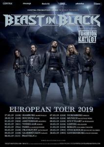 Beast In Black Euro Tour 2019 poster