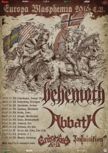 Behemoth Euro Tour 2016 poster