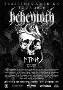 Behemoth North American Tour 2016 poster