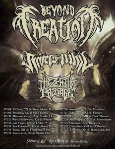 Beyond Creation & Rivers Of Nihil North American Tour 2016 poster