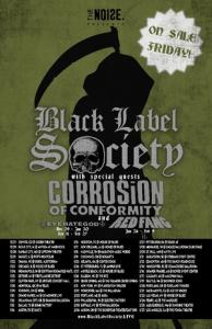 Black Label Society North American Tour 2018 poster