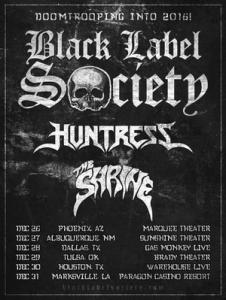 Black Label Society US Tour 2015 poster