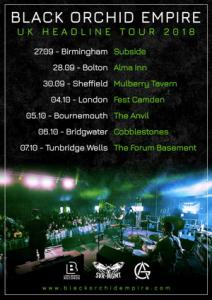 Black Orchid Empire UK Tour 2018 poster