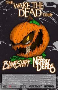 Blameshift & The Nearly Deads US Tour 2017 poster