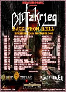 Blitzkrieg Euro Tour 2014 poster