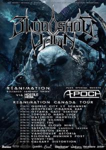 Bloodshot Dawn Canada Tour 2018 poster
