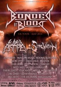 Bonded By Blood UK Tour 2014 poster