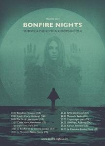 Bonfire Nights UK & Euro Tour 2017 poster