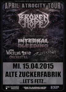 Broken Hope April Atrocity European Tour 2015 poster