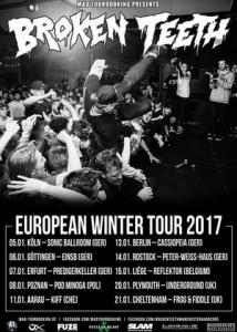 Broken Teeth Euro Tour 2017 poster