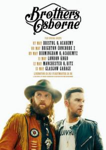 Brothers Osborne UK Tour 2018 poster