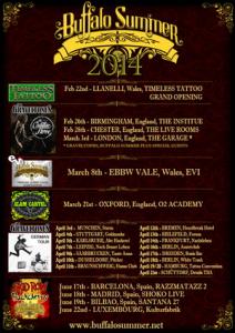 Buffalo Summer tour dates 2014 poster