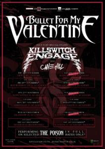 Bullet For My Valentine UK Tour 2016 poster