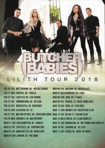 Butcher Babies UK & EU Tour 2018 poster