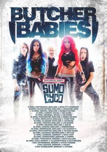 Butcher Babies UK & European Tour 2016 poster