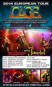 Cage Euro Summer Tour 2014 poster