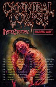 Cannibal Corpse US Tour 2018 poster