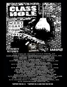 Classhole West Coast Tour 2017 poster