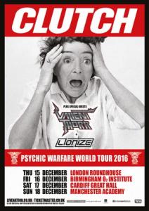 Clutch UK Tour 2016 poster