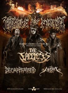 Cradle Of Filth North American Tour 2013 poster