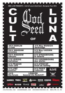 Cult of Luna & God Seed Euro tour 2014 poster