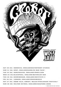 Crobot & Wolf Jaw  UK Tour 2019 poster