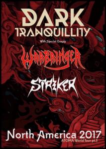 Dark Tranquillity North American Tour 2017 poster