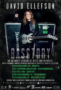 David Ellefson Basstory US Tour 2018 poster