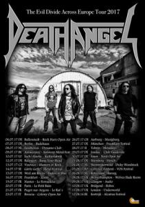 Death Angel Euro Tour 2017 poster