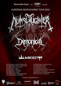Deathcharge Euro Tour 2014 flyer