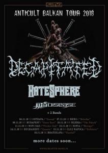 Decapitated Balkan Tour 2018 poster