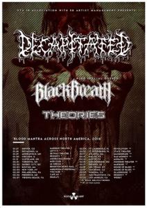 Decapitated North American Tour 2016 poster