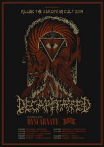 Decapitated UK/IRE Tour 2019 poster