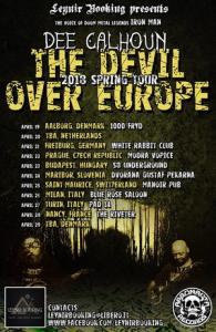 Dee Calhoun Euro Tour 2018 poster